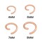 Stainless Steel 18K Rose Gold PVD Coated Saw Cut Jump Rings 100 Pack